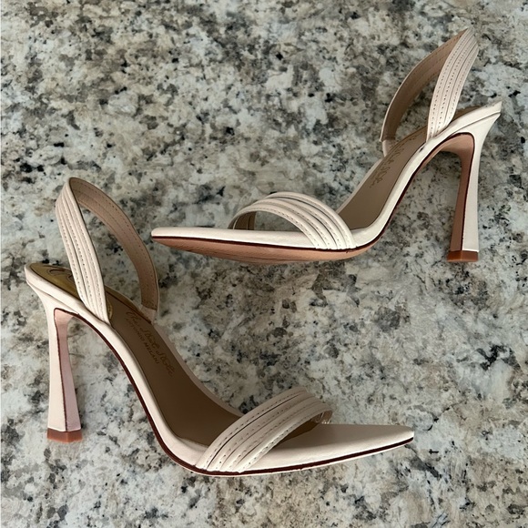 New Antonio Melani Nat Note, Granada Leather Heel Sandal in Sweet Cream Size 7.5 - Picture 4 of 11